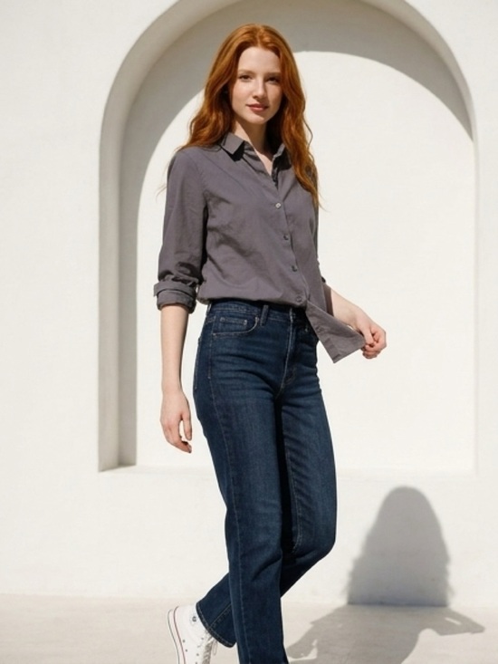 Express Tops - EXPRESS - Ultimate Essential Shirt - Charcoal Button Down Long Sleeve Size XL